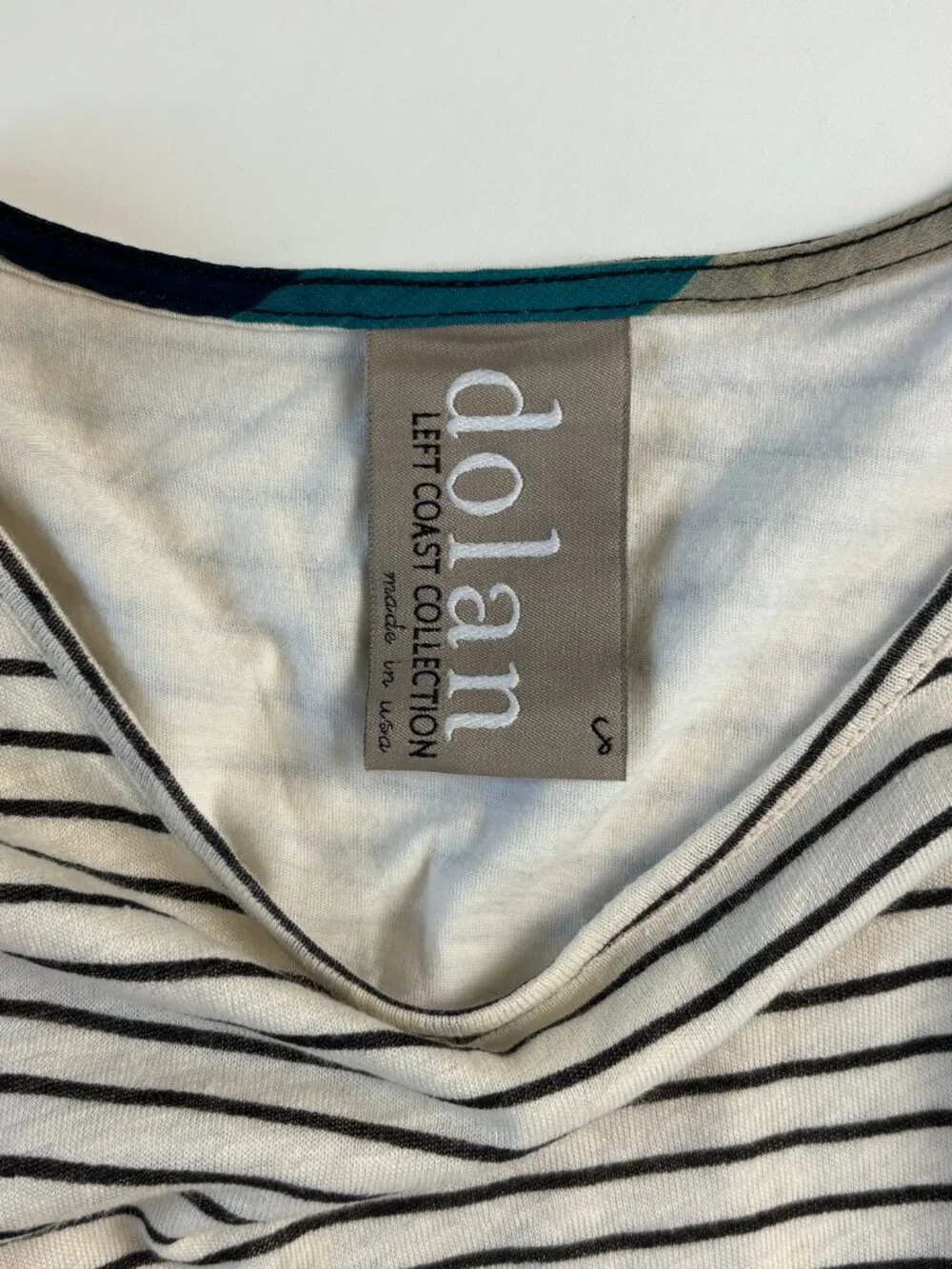 Bundle 2/$30! Dolan Left Coast Linen Stripe Ruched Dress Size Small EUC - Picture 9 of 13